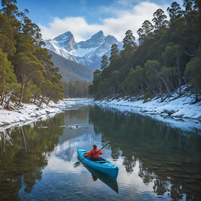 A snowy river kayak adventure through Australia's alpine wilderness