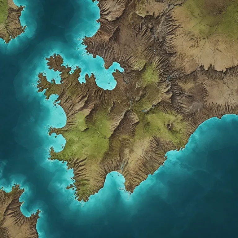 An elegant map of photo locations in central and north Iceland for landscape photography