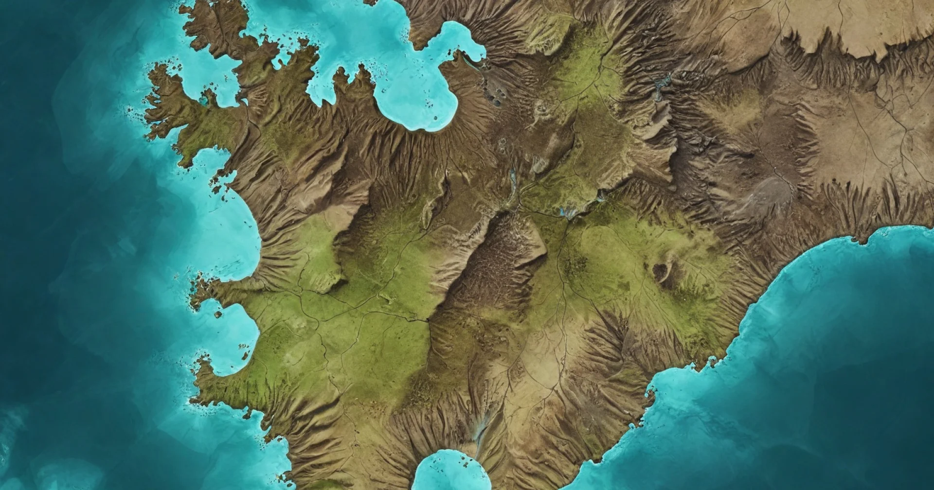An elegant map of photo locations in central and north Iceland for ...